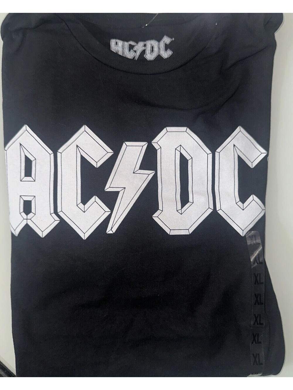 ACDC Band T Shirt Mens XL Black Graphic Logo Tee Rock Music Short Sleeve